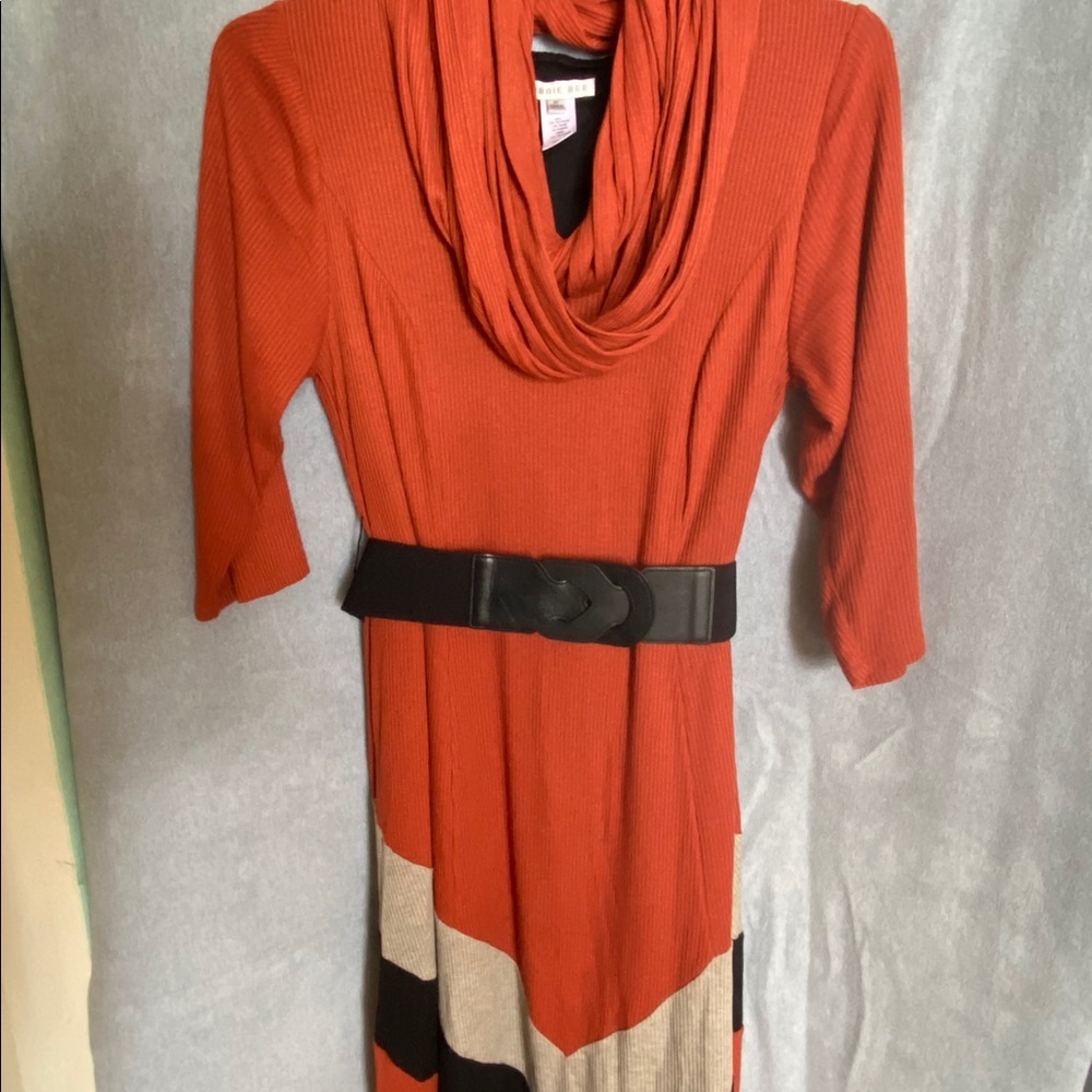 Orange Sweater Dress